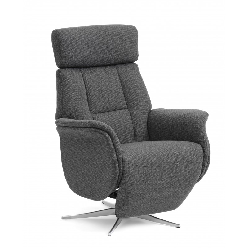 Mars 2 lænestol m/indbygget fodskammel - stof