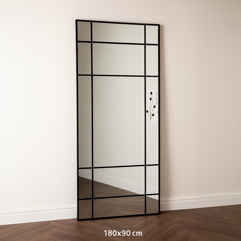 New Yorker spejl - 180x90cm - Sort billede