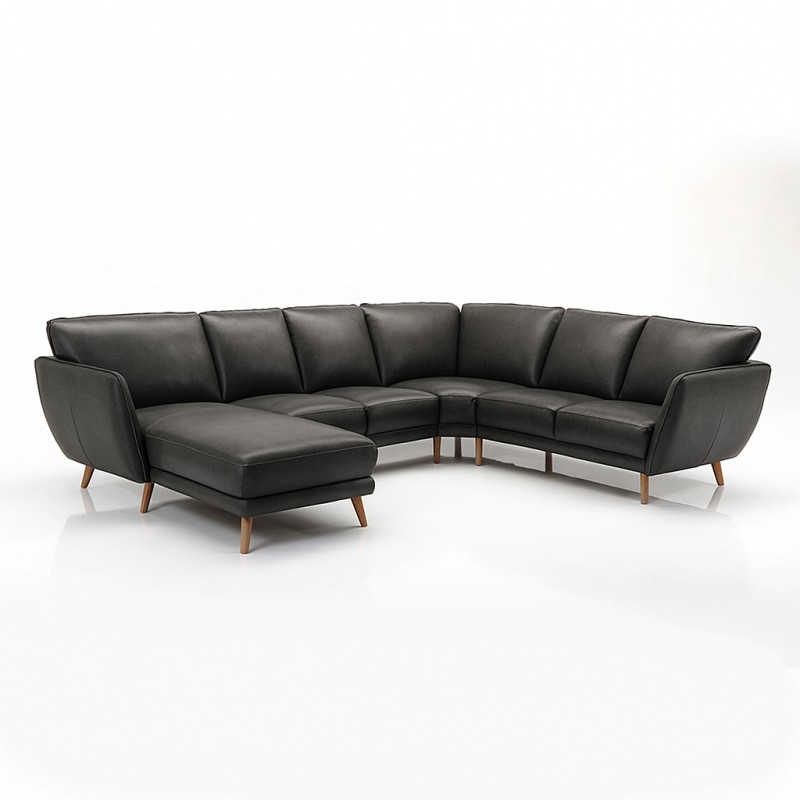 Hjort Knudsen Liam Læderhjørnesofa - Venstrevendt