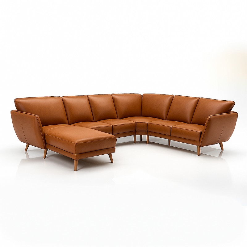 Hjort Knudsen Liam Læderhjørnesofa - Venstrevendt