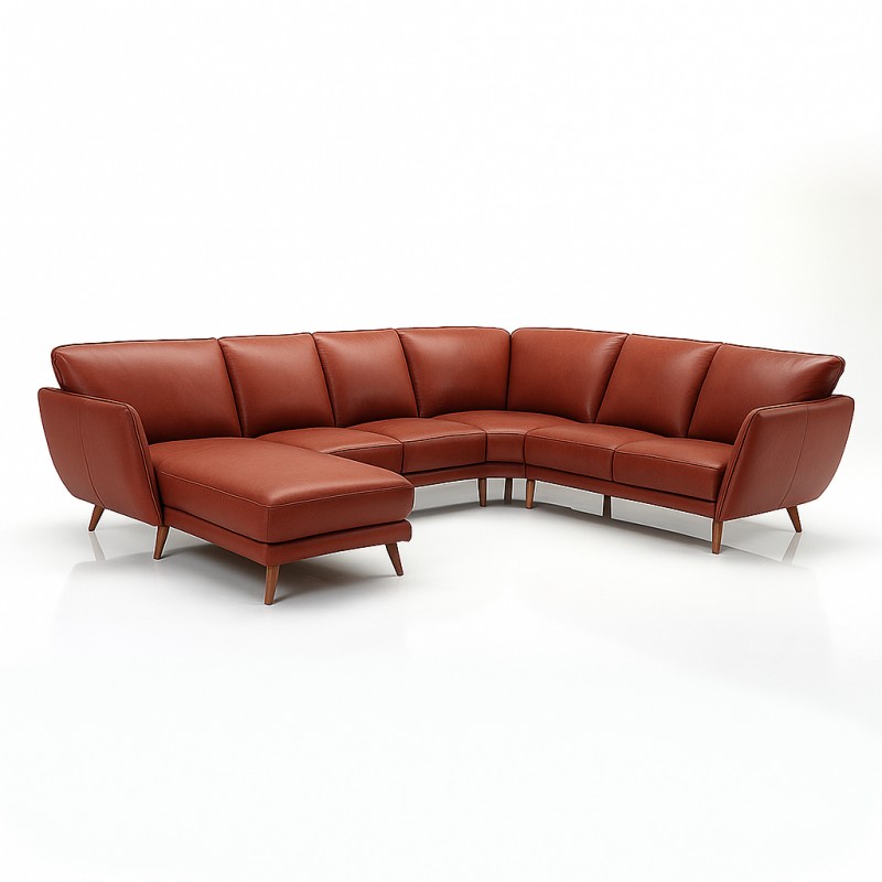 Hjort Knudsen Liam Læderhjørnesofa - Venstrevendt