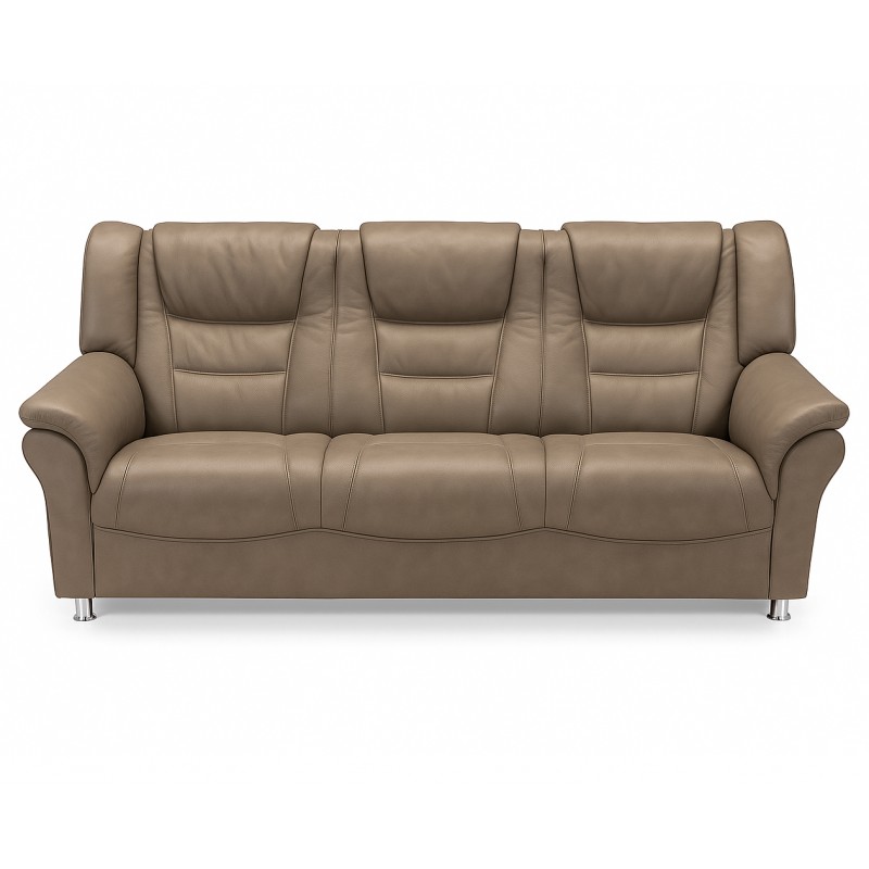 Hjort Knudsen Strib 3 Personers Soleda lædersofa