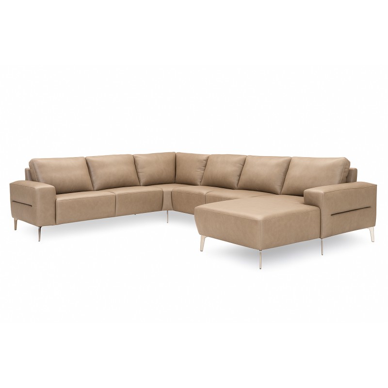 Hjort Knudsen Almind læder hjørnesofa med chaiselong Højrevendt