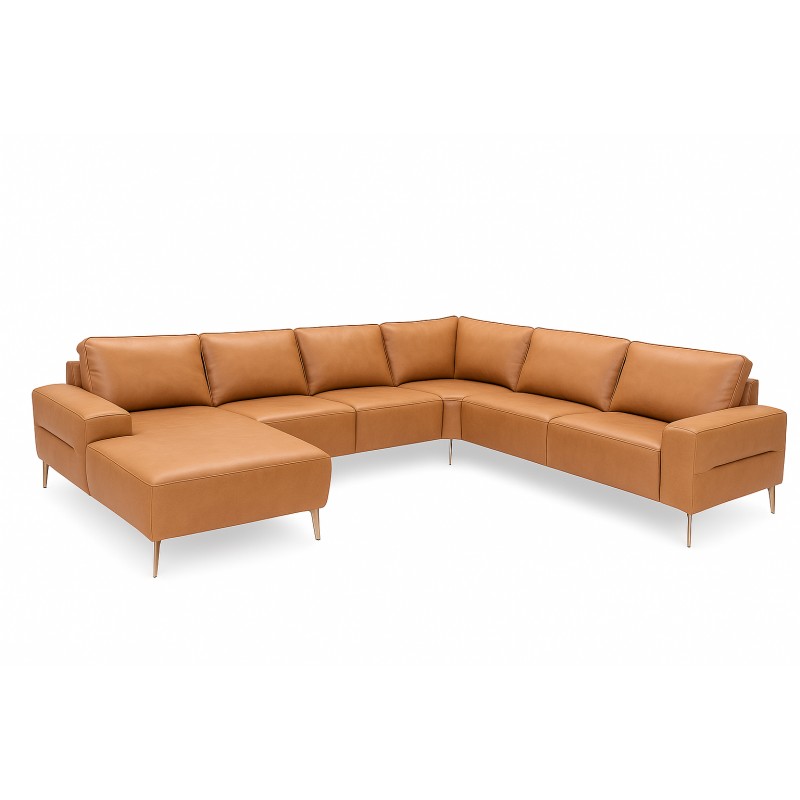Hjort Knudsen Almind læder hjørnesofa med chaiselong venstrevendt