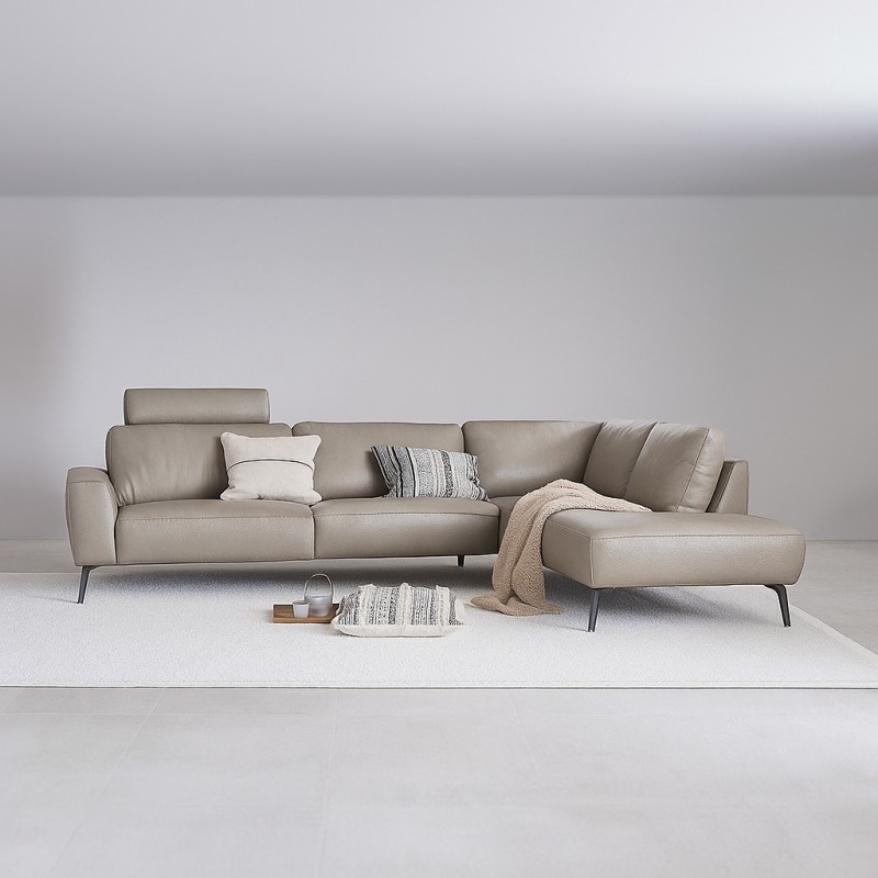 Hjort Knudsen Copenhagen læder Hjørnesofa Højrevendt