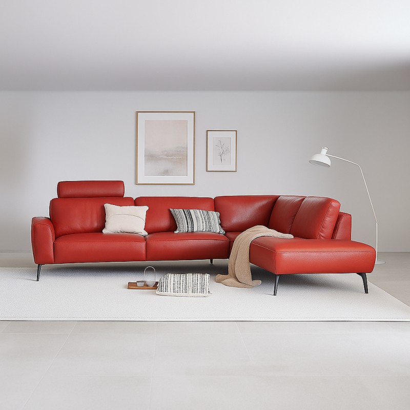 Hjort Knudsen Copenhagen læder Hjørnesofa Højrevendt