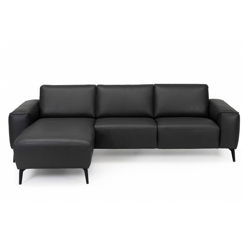 Hjort Knudsen Assens chaiselong lædersofa Venstrevendt