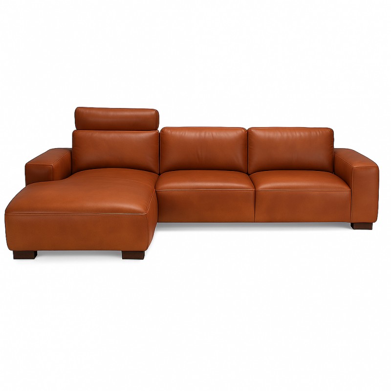 Hjort Knudsen Aarhus Chaiselong lædersofa Venstrevendt