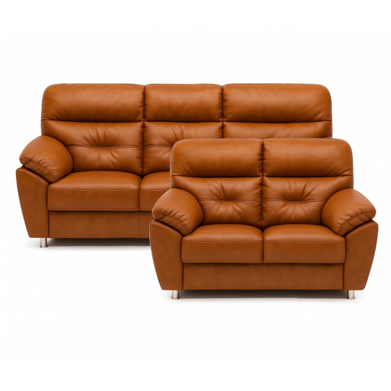 Hjort Knudsen Dalby 2+3 pers sofasæt ægte læder