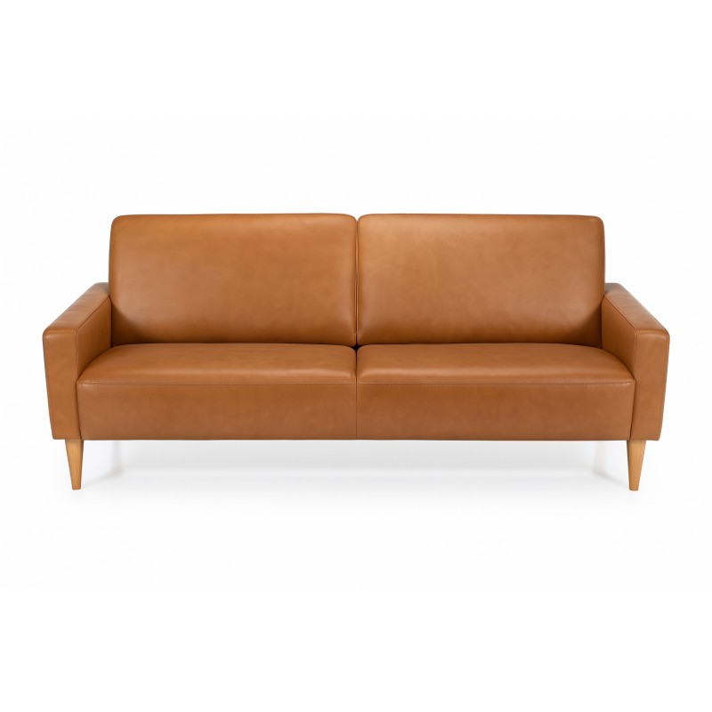 Hjort Knudsen Hvidovre 3 personers lædersofa