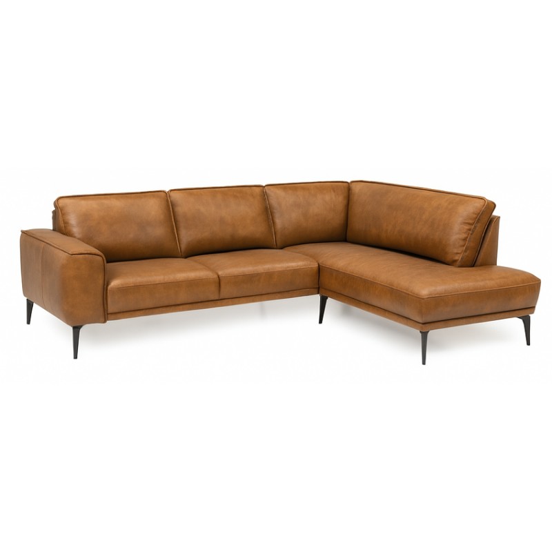 Hjort Knudsen Ishøj læder Hjørnesofa Højrevendt - Kentucky