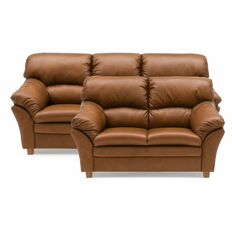 Hjort Knudsen Tilst 3+2 pers sofasæt ægte læder