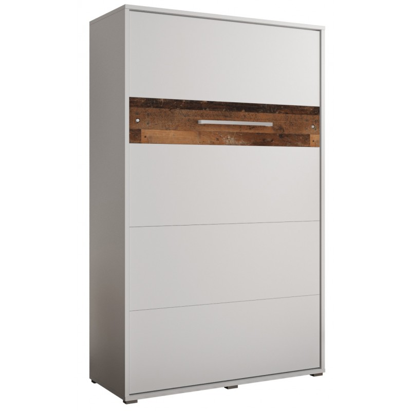 Skabsseng 120x200 cm - Nordica i Hvid/brun med LED