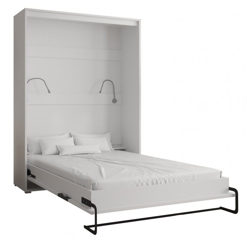 Skabsseng 140x200 cm – Nordica i Hvid med LED