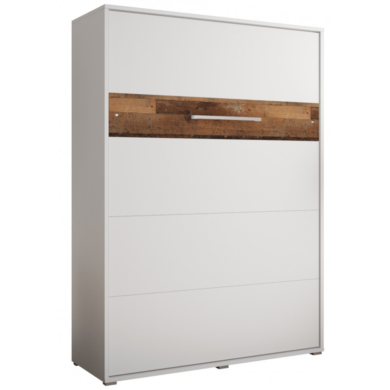 Skabsseng 140x200 cm – Nordica i Hvid/Brun med LED