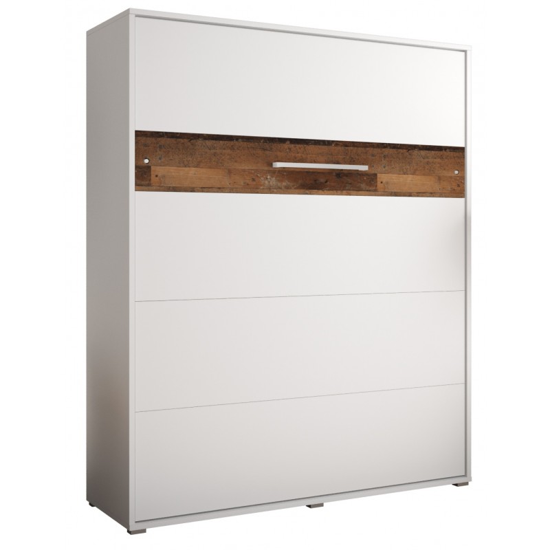 Skabsseng 160x200 cm – Nordica i Hvid/Brun med LED