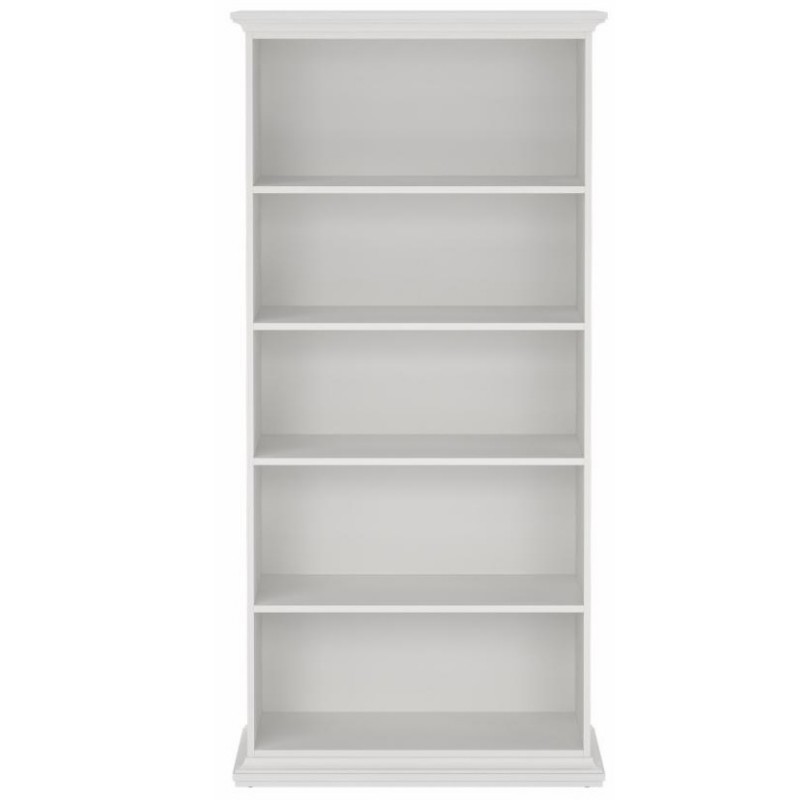 Bogreol Vesterholm Nora H200 x B96 x D37 cm, hvid - 4 hylder 3 justerbare, FSC-certificeret, danskproduceret, vægmonterbar