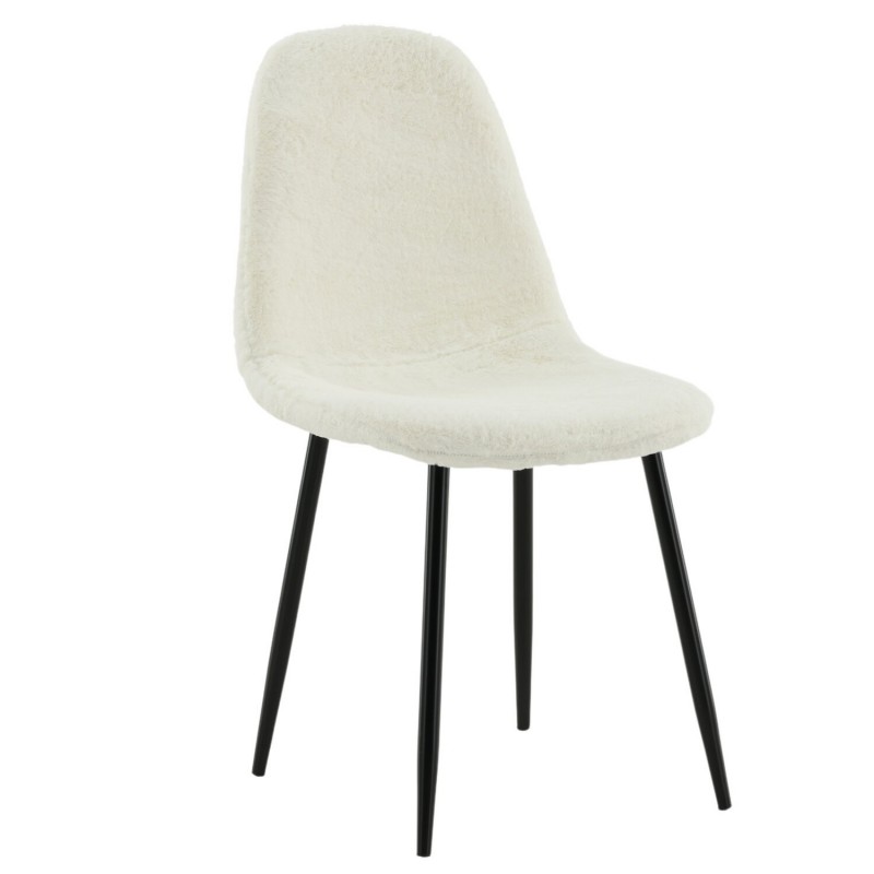 Polar Spisestol - Hvid med sorte ben