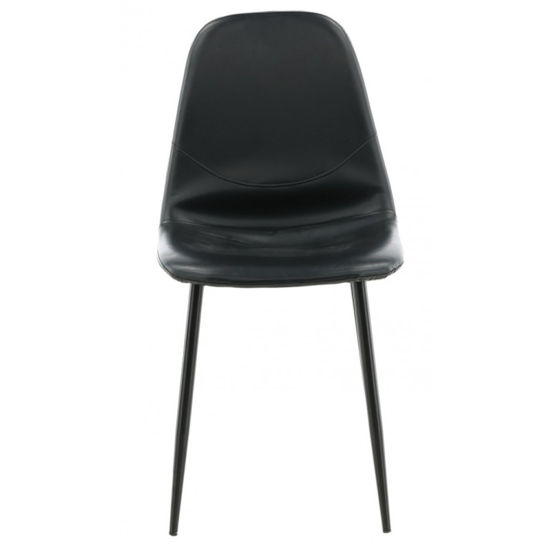 Polar Spisebordsstol - Sort Pu læder billede