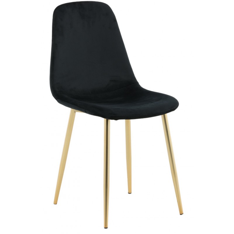 Polar Spisestol  - Sort og Messing billede