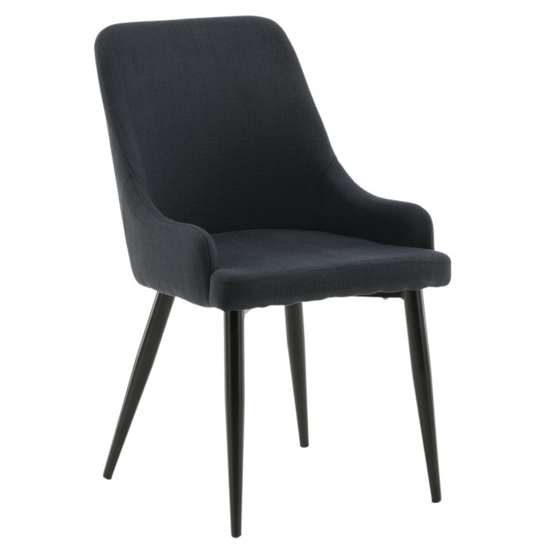 Plaza Spisebordsstol - Sort velour