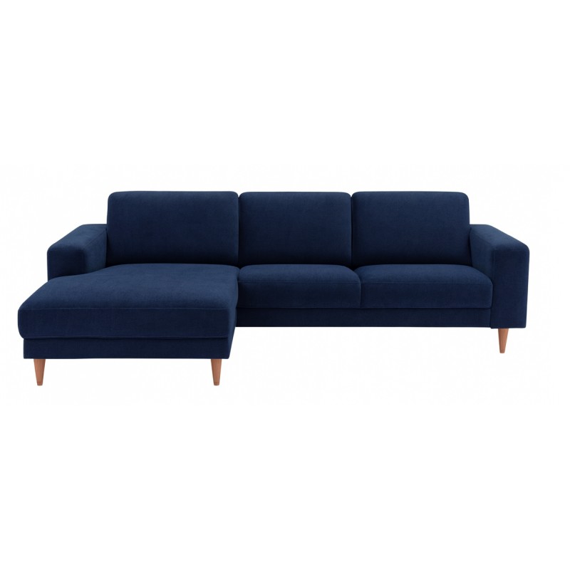 Hjort Knudsen Hadsten chaiselong sofa Venstrevendt - Midnight blue Velour