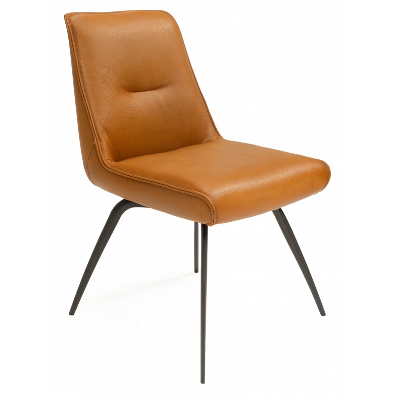 Hjort Knudsen Møn spisebordsstol ægte læder