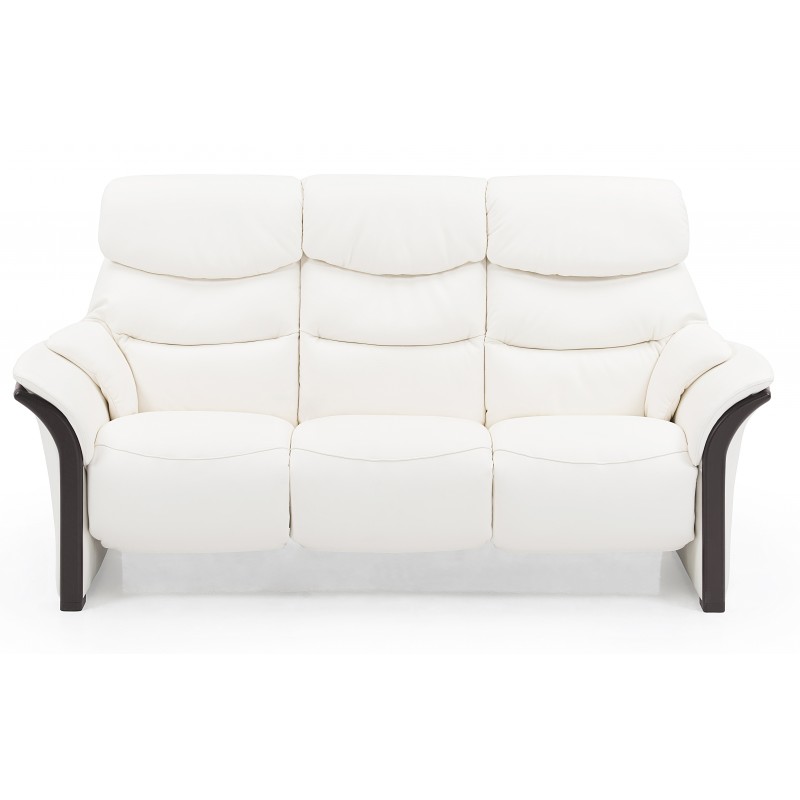 Hjort Knudsen Hammel 3 pers hvid lædersofa