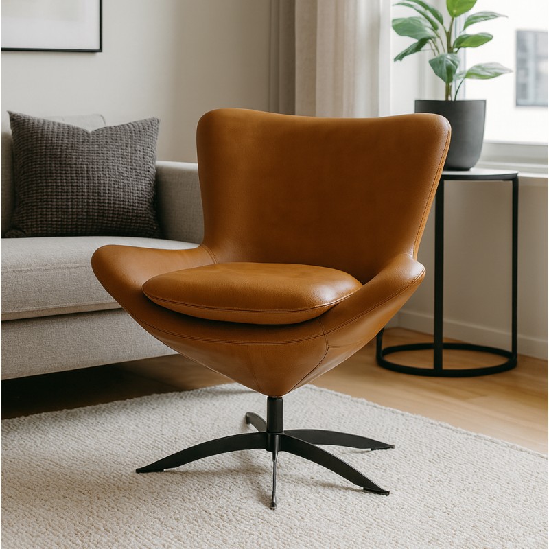 Hjort Knudsen Havanna læder lænestol