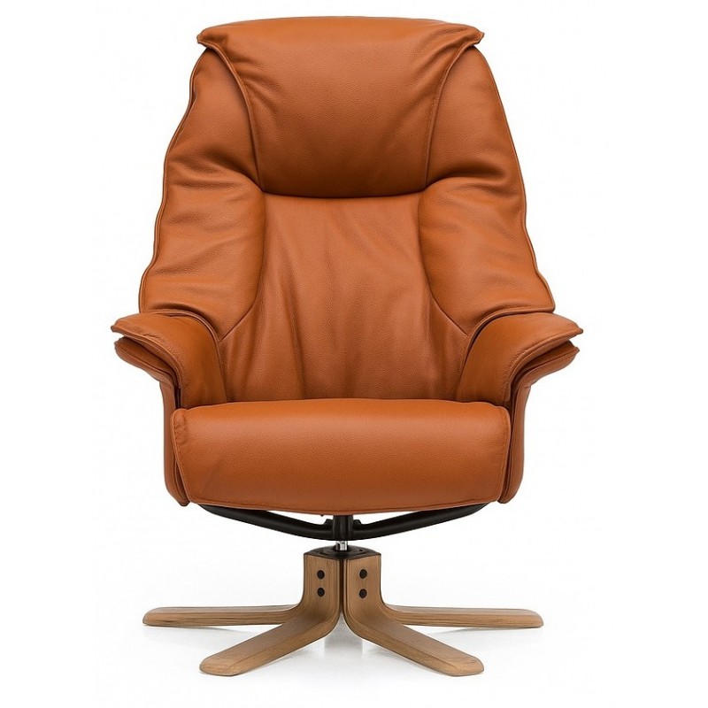 Hjort Knudsen Aars Lænestol i ægte semianilinlæder