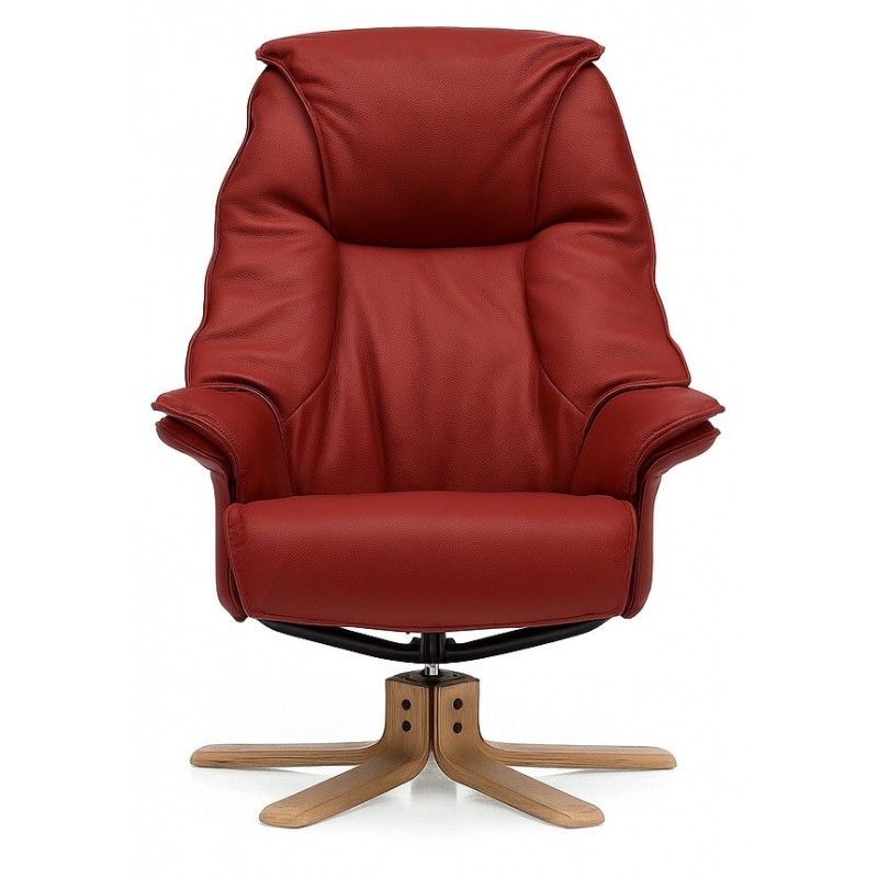 Hjort Knudsen Aars Lænestol i ægte semianilinlæder