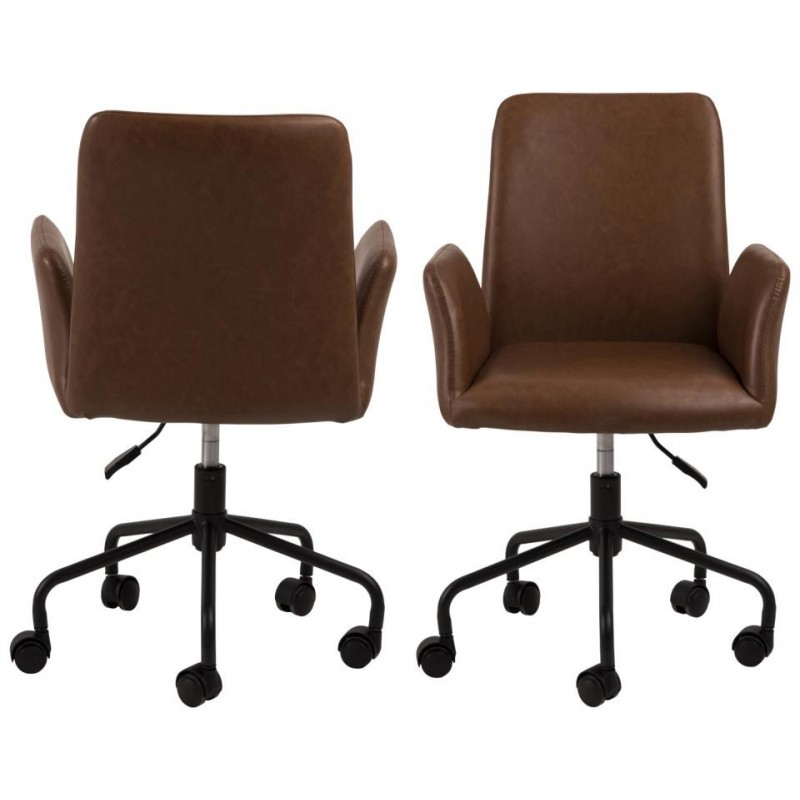 Naya skrivebordsstol retro cognac