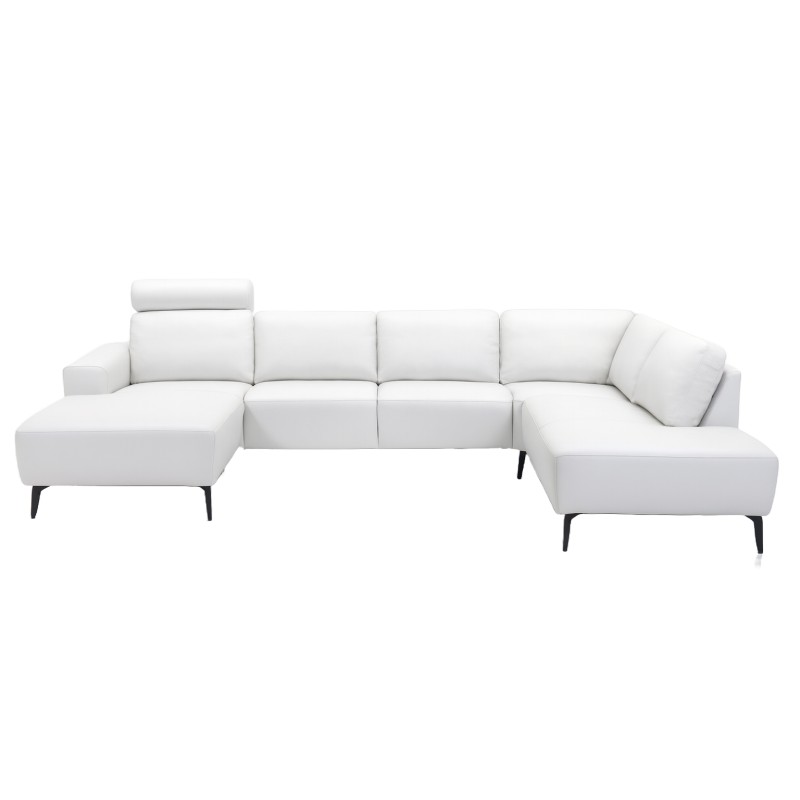 Hjort Knudsen Copenhagen Hvid Læder U-sofa - Venstrevendt