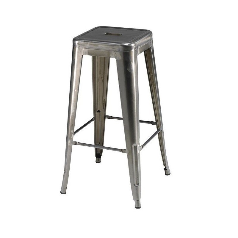 Korona barstol i grå malet lakeret stål billede