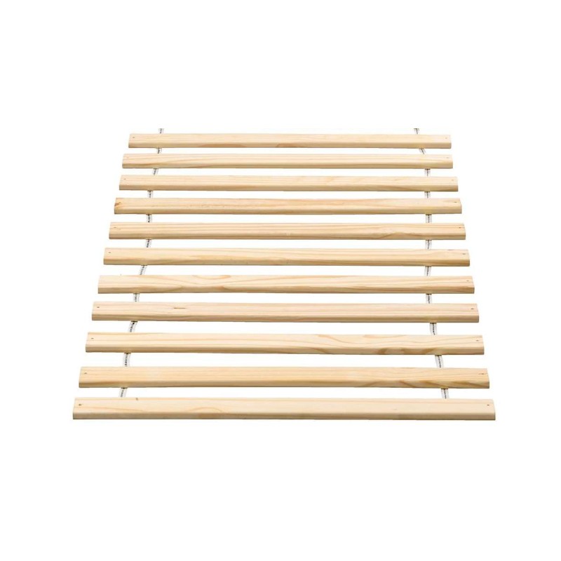 Lamelbund 90 × 200 cm – rulle, 16 lameller i massivt træ billede