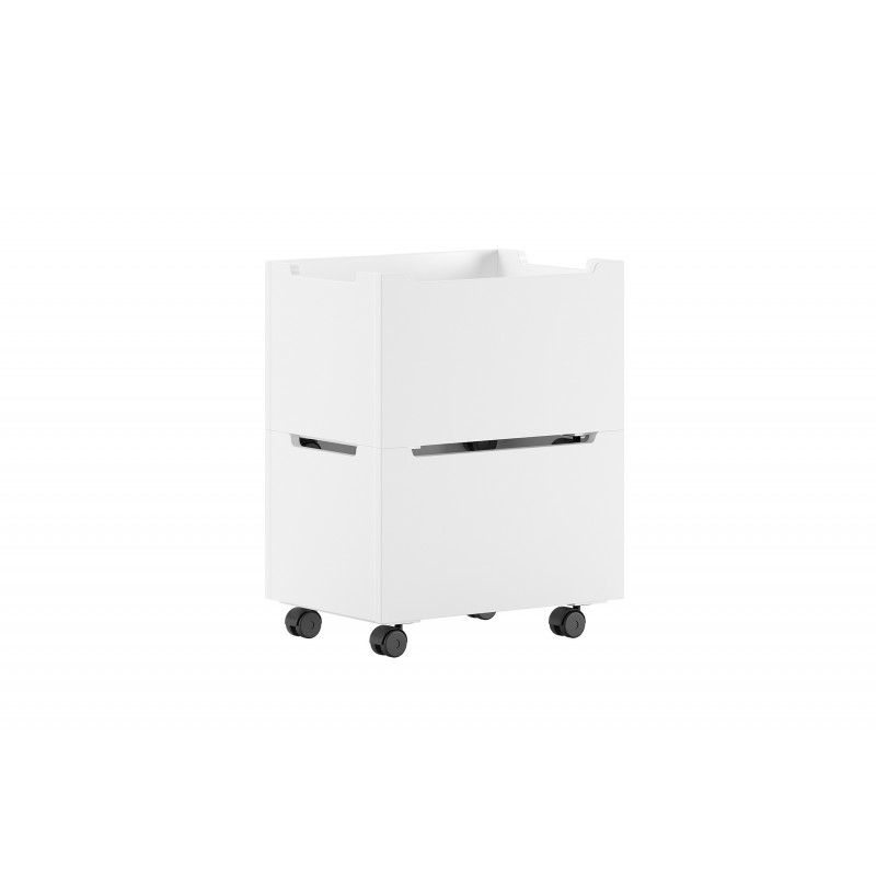 Legetøjskasse på hjul Forrest Beech – Hvid (sæt med 2 skuffer) billede