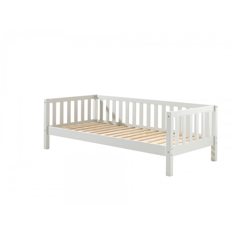 Seng 90x200 – Fritz dagseng i hvid, massivt fyrretræ billede