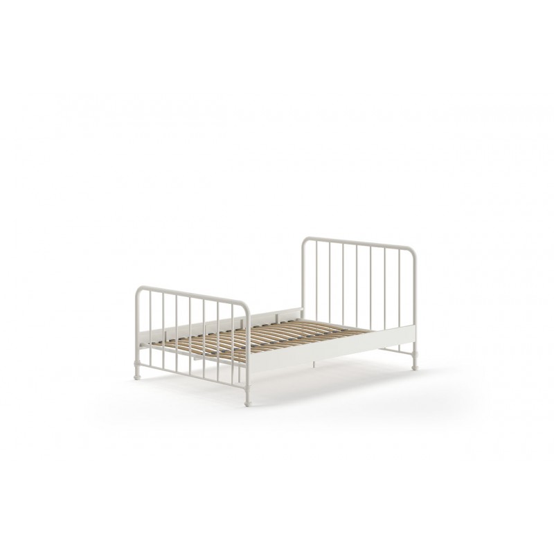 Seng metal 140 x 200 - Bronxx, hvid