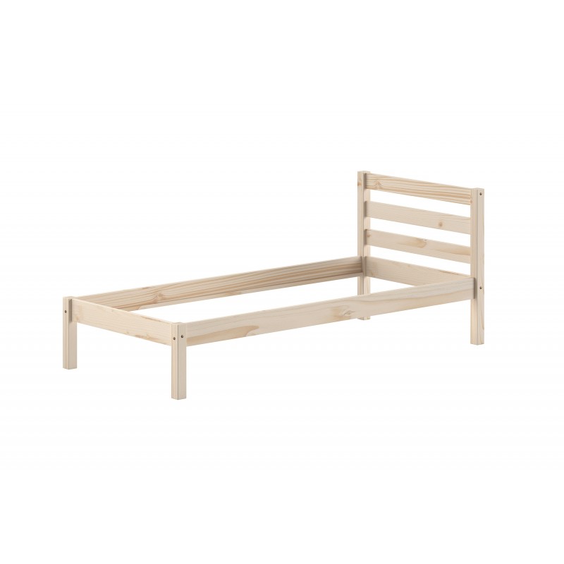 Enkeltseng 90x200 i natur – Pino billede