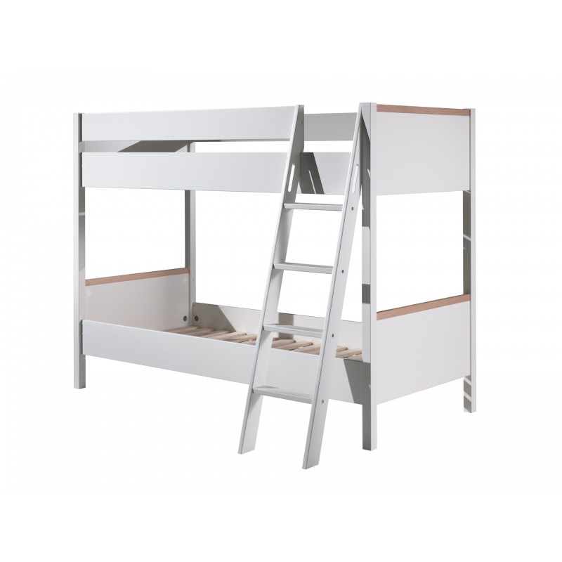 Køjeseng London 90 x 200 cm – hvid billede