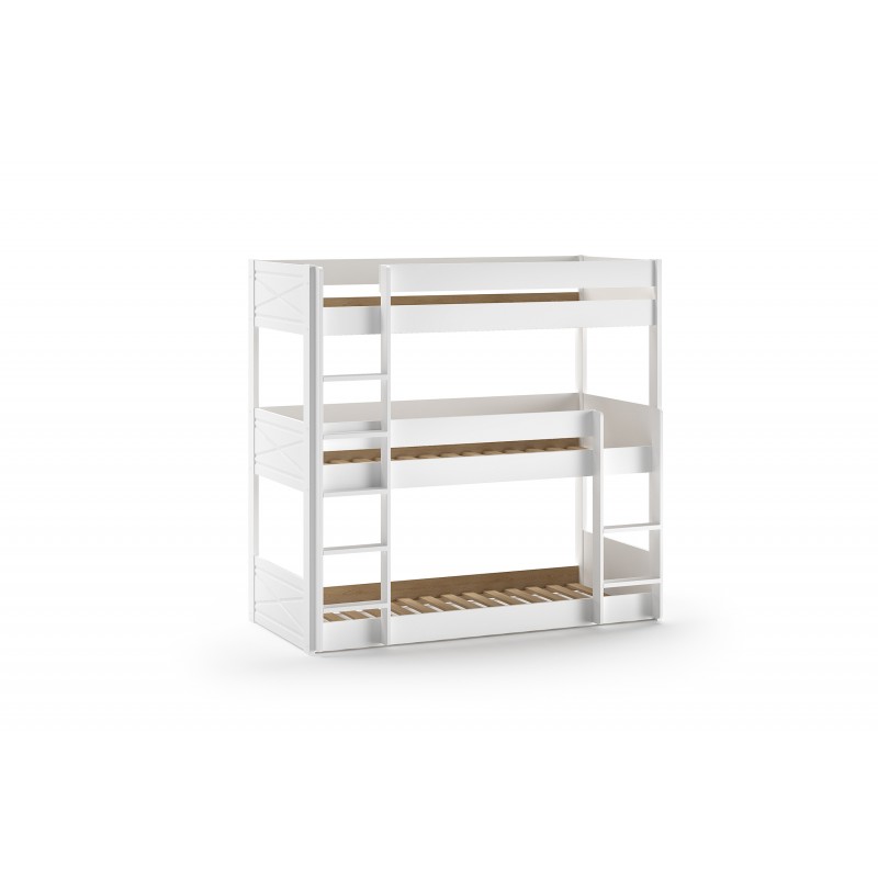 Køjeseng triple 90 x 200 – Scott, hvid billede