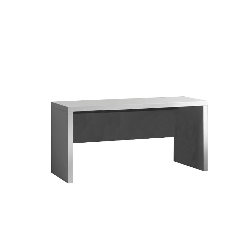 Skrivebord i hvid – Lara, lakeret MDF og fyrretræ billede