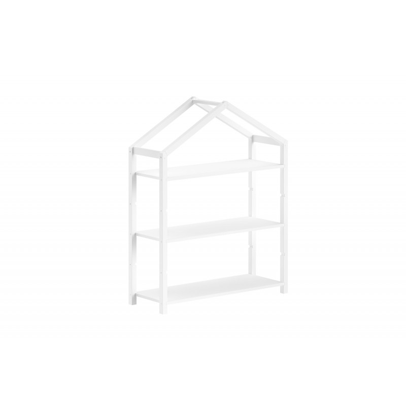 Bogreol i massivt fyr – Dallas, hvid billede