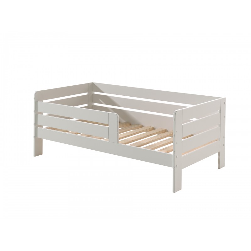 Børneseng 70 x 140 cm – hvid junior/toddler seng i massivt fyr billede