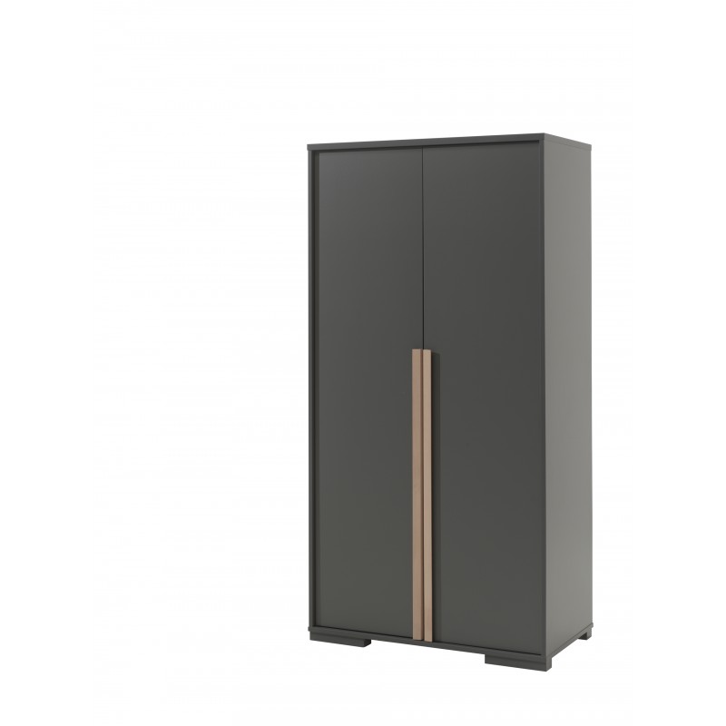 Garderobeskab 2-dørs - London, antracit