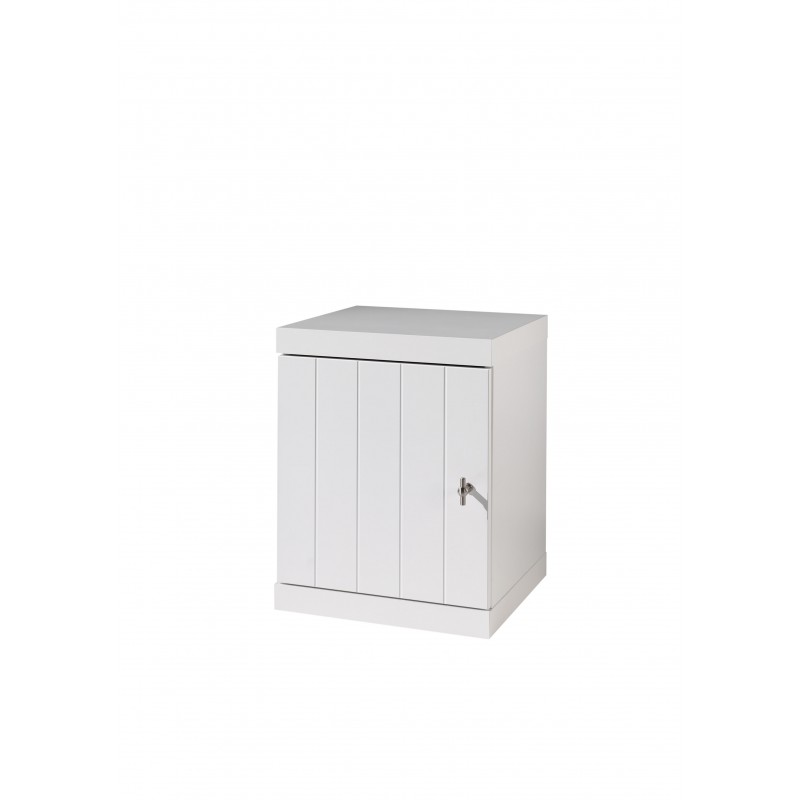 Sengebord i hvid – Robin natbord med låge og soft close billede