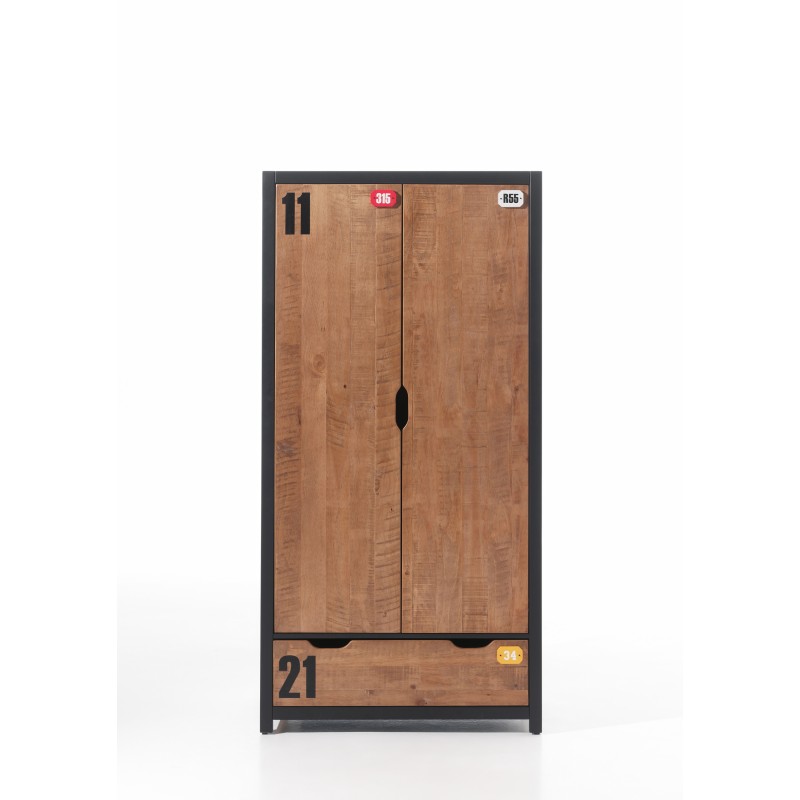 Garderobeskab i fyrretræ - Alex, natur