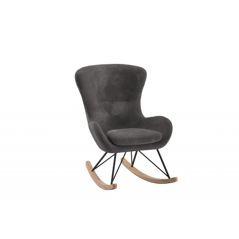 Gyngestol bouclé – Rocky, antracit billede