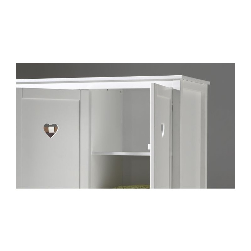 Vægthylle til garderobeskab – Amori, hvid billede