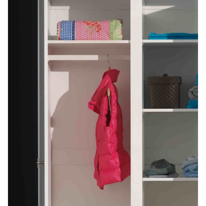 Garderobestang til klædeskab - Robin, hvid